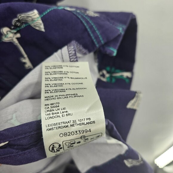 Maeve x Anthropologie Blue Collared Button Front Amelia  Mini Dress Size Large - Picture 14 of 14